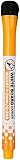 Enyolidimk Magnetic Whiteboard Markers With Erase Fine Tip Dry Erase Markers,Magnetic Whiteboard Pen Writing Drawing Erasable Board Marker Office Supplies,Dry Erase and Wet Erase Markers (Orange)