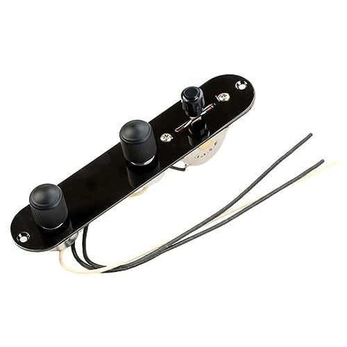 JOINPAYA Guitar Wiring Harness Replacement with Matte Volume and Tone Knobs Durable Control Plate for Electric Guitars Easy Install and Upgrade for Enhanced Sound Quality