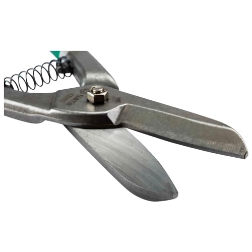SATA ST93204 Tin Snips 350 mm, 14 Inch for a Straight Cut with Ergonomic and Dipped Handle and Spring Mechanism - Image 2