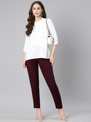 Image of TWIN BIRDS Women Viscose Cotton Kurti Pants | Stretch Ethnic Daily Trousers