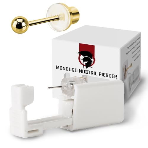 KIT de perforador Pistola desechable estéril para hacer aretes con hisopos con alcohol y marcador fácil de usar en casa Adecuado para mujeres y hombres para oreja y hélice WARRIOR 6 piezas