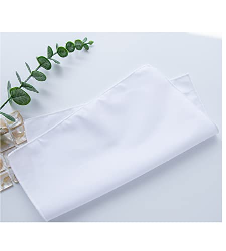 Image of 3-Pk Mens Cotton White Pocket Square with Color Border(10 Colors)