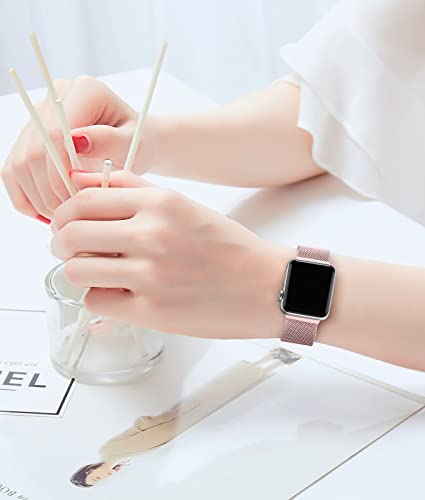 Image of Magnetic Band Compatible for Apple Watch Bands Women Men 40mm 38mm 41mm 42mm 46mm 44mm 45mm 49mm, Stainless Steel Mesh Metal Sport Strap Wristband iWatch Series 11 10 9 8 7 6 5 4 3 2 1 SE Ultra
