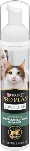 Image of Purina Pro Plan Rinse Free, Allergen Reducing Dry Shampoo for Cats, LIVECLEAR Cleansing Foam - 8.5 oz. (Pack of 6)