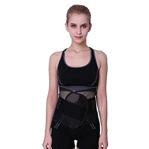 Hhjkl Cinturón Lumbar Unisex Ajustable elástico en la Espalda Lumbar Apoyo de la Ayuda...