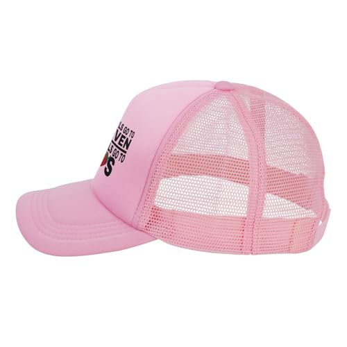 Good Girls Go to Heaven Bad Girls Go to Chilis Mesh Cap Trucker Hat Pink3