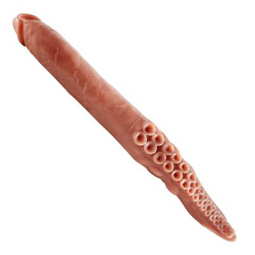 Shkanla 42cm Monster Doppeldildo, Silikon Realistischer Tentakel Dildos Langer Dong für Doppelseitige Lesbische, Anal G-Punkt Stimulator Sexspielzeug für Frauen Männer Paare