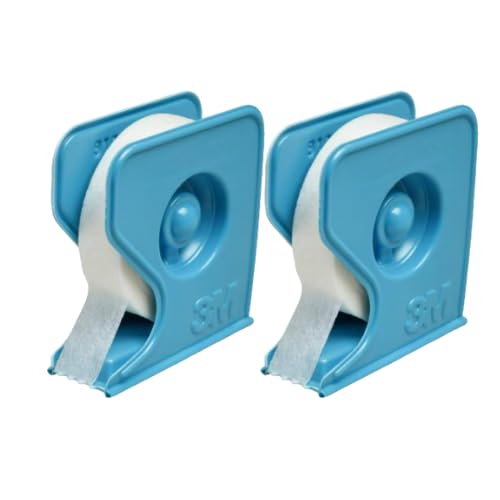 generic Micropore Surgical Medical Tape with Dispenser, Skin Friendly Paper, 0.5 Inch X 10 Yard, White, NonSterile, 2 Each