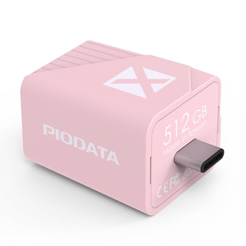 Piodata iXflash Cube - Unidad flash USB de 512 GB para iPhone/iPad/Android, copia de seguridad automática de fotos mientras se carga rápida, unidad de copia de seguridad de cubo de datos Apple MFi USB