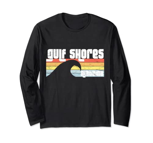 I Love Gulf Shores Alabama AL Gulf Coast Orange Beach Maglia a Manica
