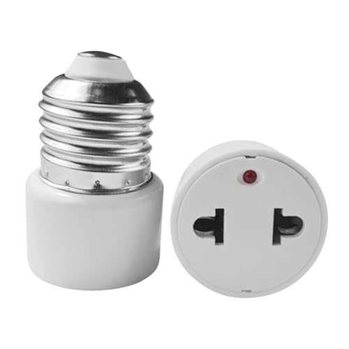 2 Pièces Convertisseur E27 Cache-prises Avec Convertisseur Prise Adaptateur, Douille,Sortie D'ampoule Support De Lampe Brancher Ampoules pour la maison et le...