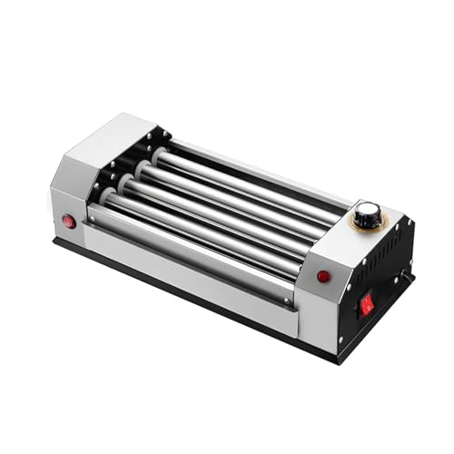 Máquina de rodillos para perros calientes de 600 W, parrilla de salchichas de acero inoxidable con rodillos calentados para cocina, desayuno, aperitivos y uso en fiestas