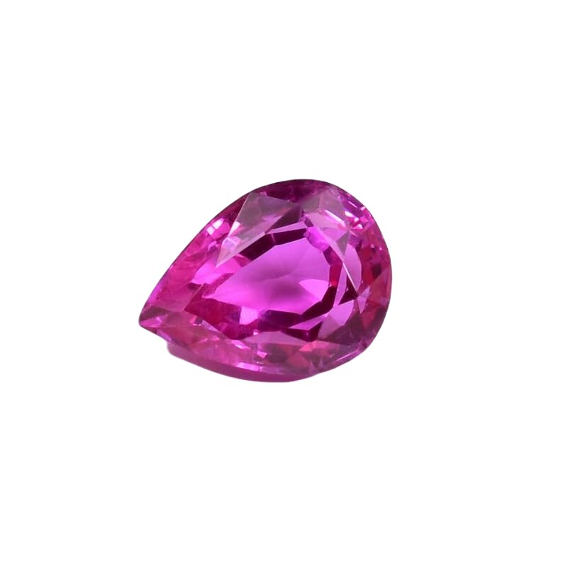 Saphir rose naturel pour fabrication bijoux, gemme poire 15x11mm pour bague pendentif collier DIY