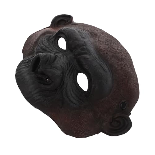 GRIRIW Halloween Gorilla Mask Scary Cosplay Decorative Full Mask for Carnival Parties and Costume Events Lightweight Pu Material for Comfortable Wear
