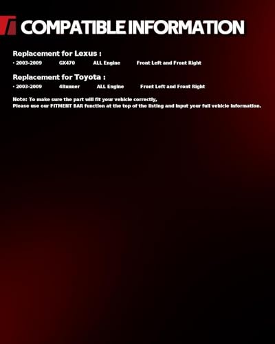 Image of Torchbeam Front Brake Calipers Set for Toyota 2003-2009 4Runner, Lexus 2003-2009 GX470, Front Left and Front Right Calipers Replace # 192766+192767