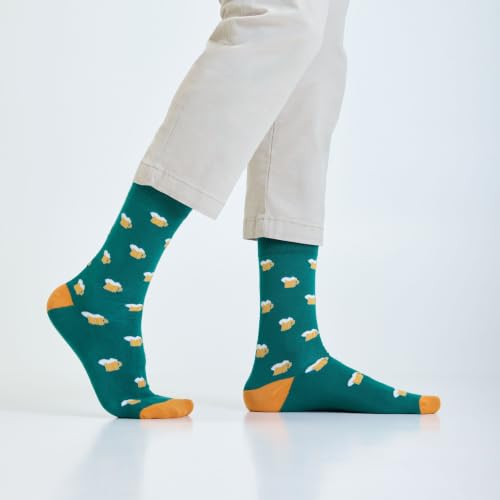 Image of Mint & Oak Long Socks For Men, Soft Cotton Calf Length Socks, Colorful Sock Gift For Men, Full Length & Odour Free, Funky Socks - Gift Box of 3