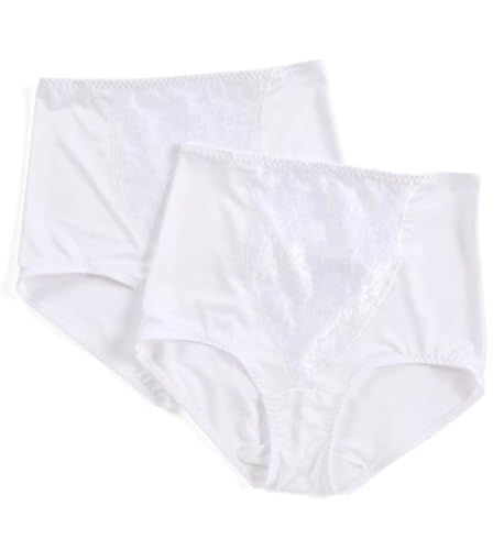 Image of Bali Women's Shapewear Double Support Light Control Brief with Lace Fajas 2-Pack DFX372