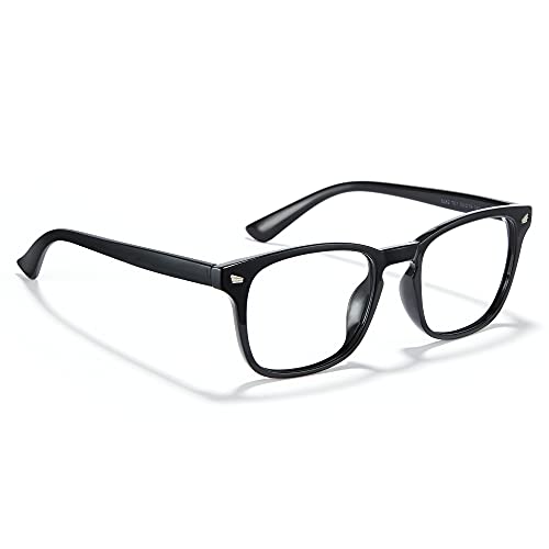 Image of Cyxus Blue Light Glasses Men Women Reduce Eye Strain UV400 Protection 8082 | Eye Protection,Classic Sqaure Frame,Ideal for Computer Screen Office Work Daily Wear