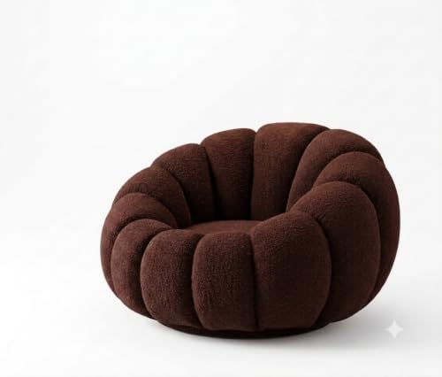 Image of CRAFTCITY 1 Seater Pumpkin Sofa with Ottoman /Stool |Accent Chair Set
