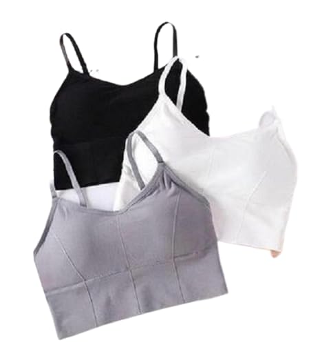 Image of Mysha Women Cotton Padded Bra Combo Pack of 3 | Soft, Comfortable, and Breathable Fabric | Removable Pads, Adjustable Straps for Everyday Wear