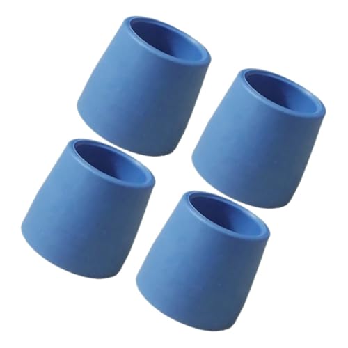 COLLBATH 4pcs Rubber Tips for Canes Blue Crutch Pole Tips Rubber Crutch Pole Tip Replacement Trekking Pole Foot Covers