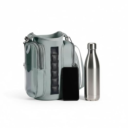 Bolsa de neopreno para botella de agua con correa ajustable y ventana para móvil 2