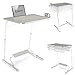Price comparison product image FoldWise Folding Laptop Table for Sofa - Wooden Portable Computer Desk & Overbed Table with Adjustable Height, Tilt Angle, Flat-Folding, Footrest, Cupholder, Tablet Holder & Edge Stopper