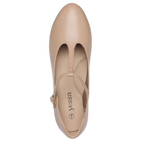 Image of 2.5 inch T-Strap Character Shoes for Women, 1920s Ballroom Latin Dance Shoe