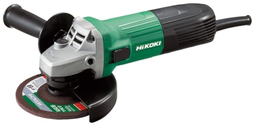 HiKOKI Meuleuse d'angle - 600 W, 125 mm, 11.500 tr/min - Avec protection contre le redémarrage et verrouillage de broche - Idéal pour le métal, la pierre et le plastique