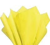 Allgala 100-Sheet 20x26 Inch Tissue Gift Wrapping Craft Crepe Paper-Yellow-GP51013