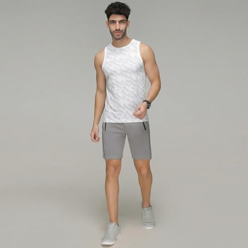 Image of sporto Men's InstaCool Self Design Muscle Vest Anti Odour and Moisture Wicking