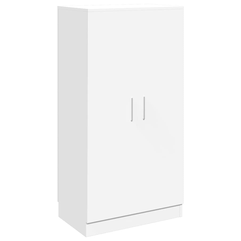 Meuble de couloir étroit en bois blanc solution gain de place 14 paires