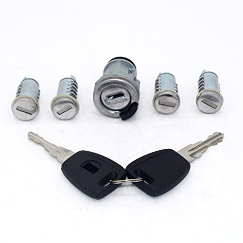 5 Barillets de Serrure Fiat Alfa Romeo avec Clés GT15R pour Brava Doblo Marea 1995-2010