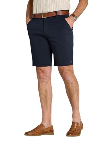 Farah Vintage de los Hombres Shorts Chinos orgánicos Bassett, Azul, 32W