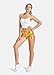 NewL Shiny Metallic Sexy Shorts Women High Waist Pants Sparkly Outfit Elastic Waist Rave Dance Party (S, Gold)