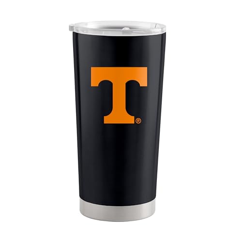 Image of Logo Brands 20 oz Powder Coat Tumbler- Insulated Tumbler with Lid for Water, Iced Tea or Coffee, Smoothie and More