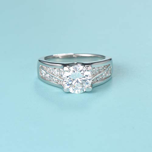 Bague pierre zirconium clair argent 925 cadeau idéal anniversaire - 3