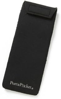 PortaPocket Accessories: Tall Pocket for EpiPens, Glasses or Sunglasses Holder/Case. Slips on Your own Belt, or Works on Ours! Black (Band Sold Separately)