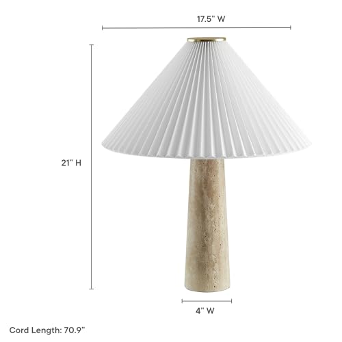 Modway Cove Modern Travertine Table Lamp in Travertine by Modway - Image 4
