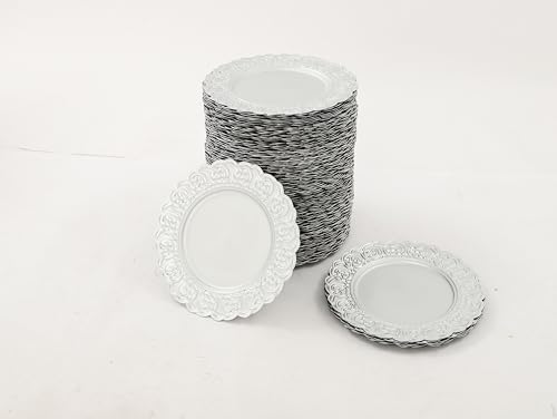 100 Platos Cargadores Dorados de Plástico de 13 Pulgadas
