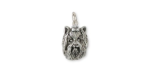 Esquivel and Fees Yorkie Yorkshire Terrier Jewelry Sterling Silver Yorkie Yorkshire Terrier Charm Handmade Dog Jewelry YK11-C