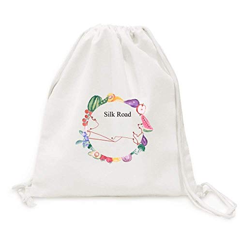 Sac en tissu pliable Route de la Soie robuste pour légumes lourds et fruits