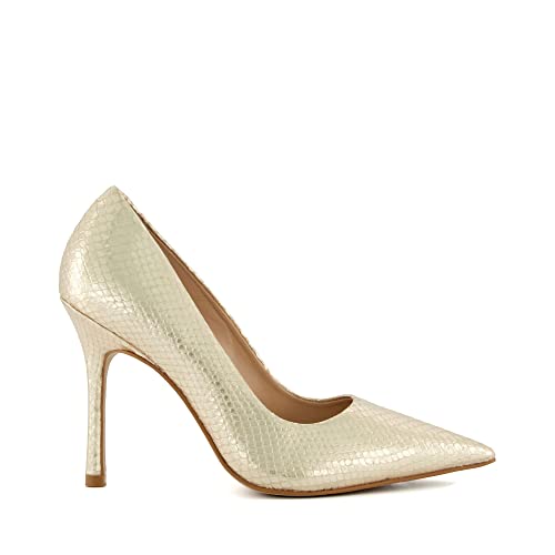 Dune London Bento Gold Rept Print Leather 37 (US Women's 6) B (M)2