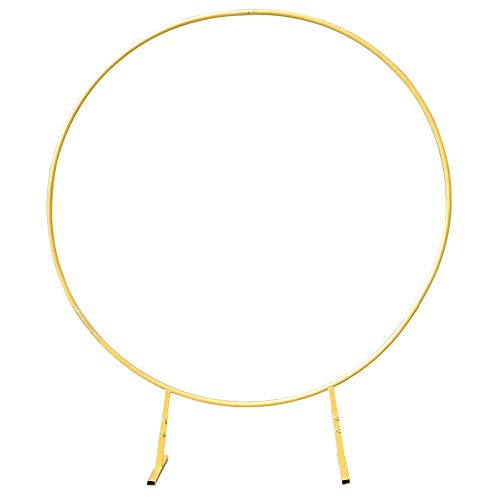 SONADY Wedding Metal Wrought Iron Round Arch, Wedding Arch Backdrop Round Archway Metal Circle Arch Frame Decoration for Door Road Leading Birthday Party,2M