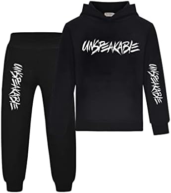 Boys and girls unspeakable fashionTracksuit2 Pieces Sweatsuit for Pullover Hoodies Jogging Pants Set 2-13 Years
