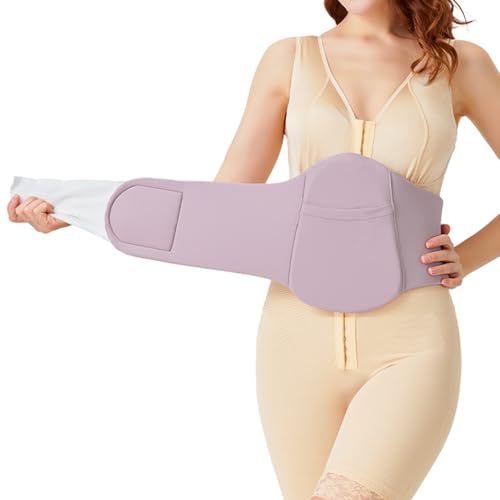 360 Lipo Foam Ab Board Post Surgery Wrap Adjustable Compression for Tummy Tuck Liposuction Recovery Breathable Purple Waist Cincher Swelling Control Flattening Belly Support