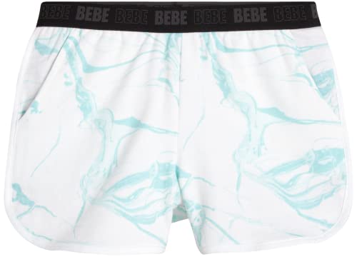 Image of bebe Girls' Shorts Set - 2 Piece French Terry V-Neck Sweatshirt and Sweat Shorts (7-12)