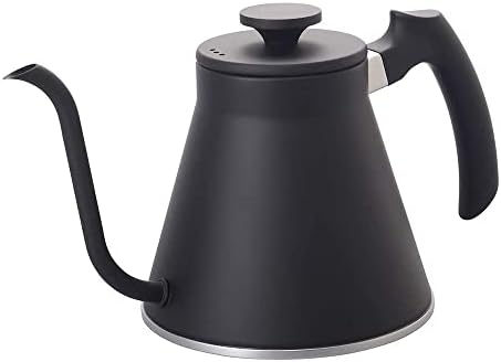Hario V60 Chaleira de gooseneck de ganso "Fit", 1200 ml, preto fo...
