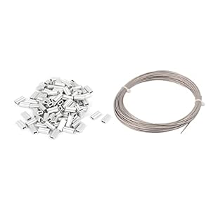 QUARKZMAN Stahldrahtseil 10M mit Hülsen 1 Set