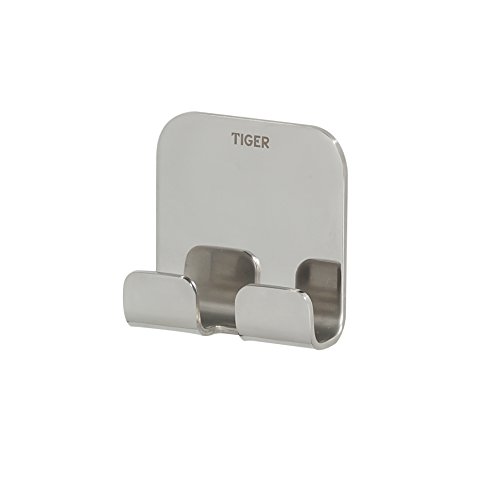 Tiger Colar Handtuchhaken zum Kleben, Edelstahl, Edelstahl Poliert, 4.9 x 5 x 2 cm, 1 Einheiten